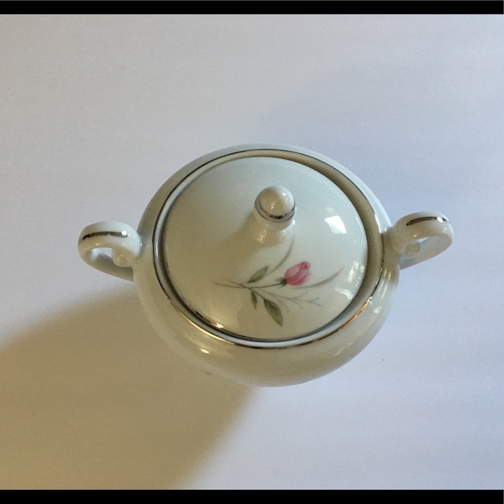 Sugar Bowl & Lid Sterling Rose